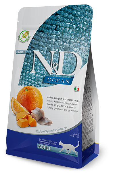N&D Cat Ocean hering, sütőtök és narancs száraztáp