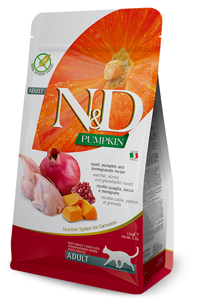 N&D Cat Pumpkin fürj macskaeledel csomagolás