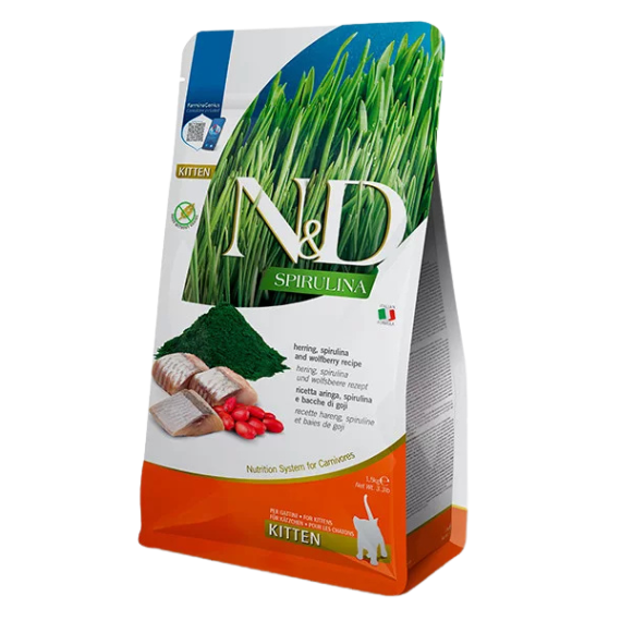 N&D Spirulina hering kitten macskatáp
