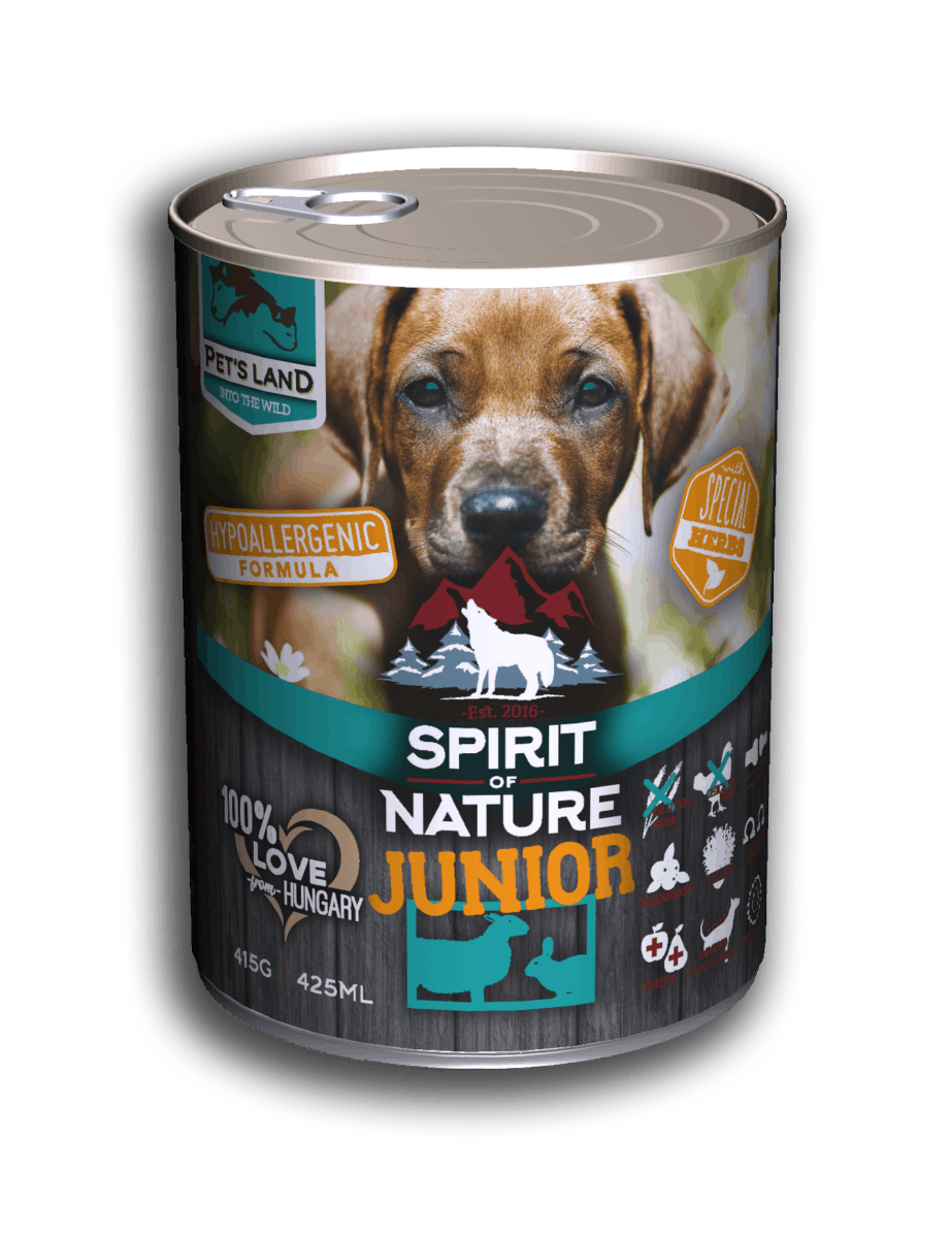 Spirit of Nature Dog konzerv Junior Bárányhússal és nyúlhússal