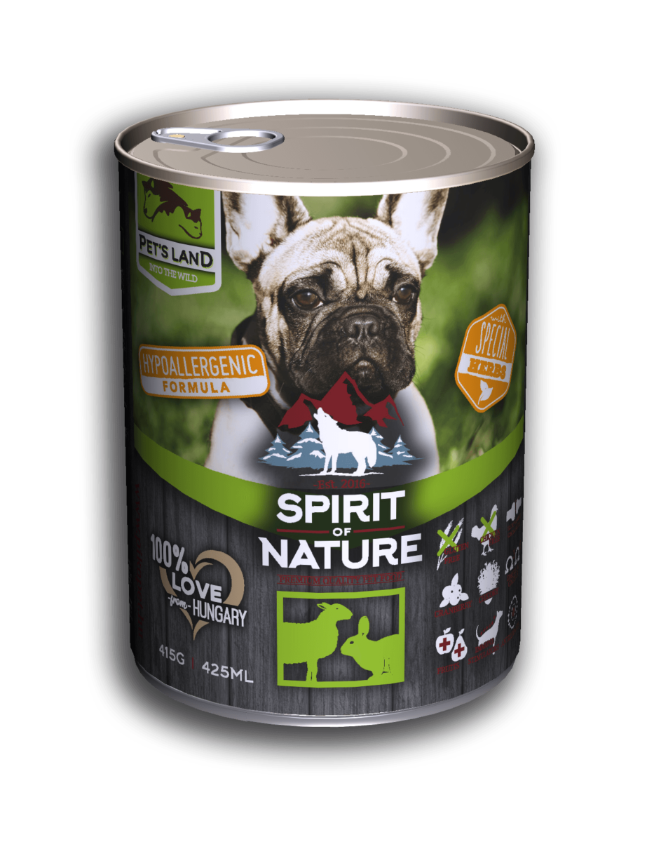 Spirit of Nature Dog konzerv Bárányhússal és nyúlhússal