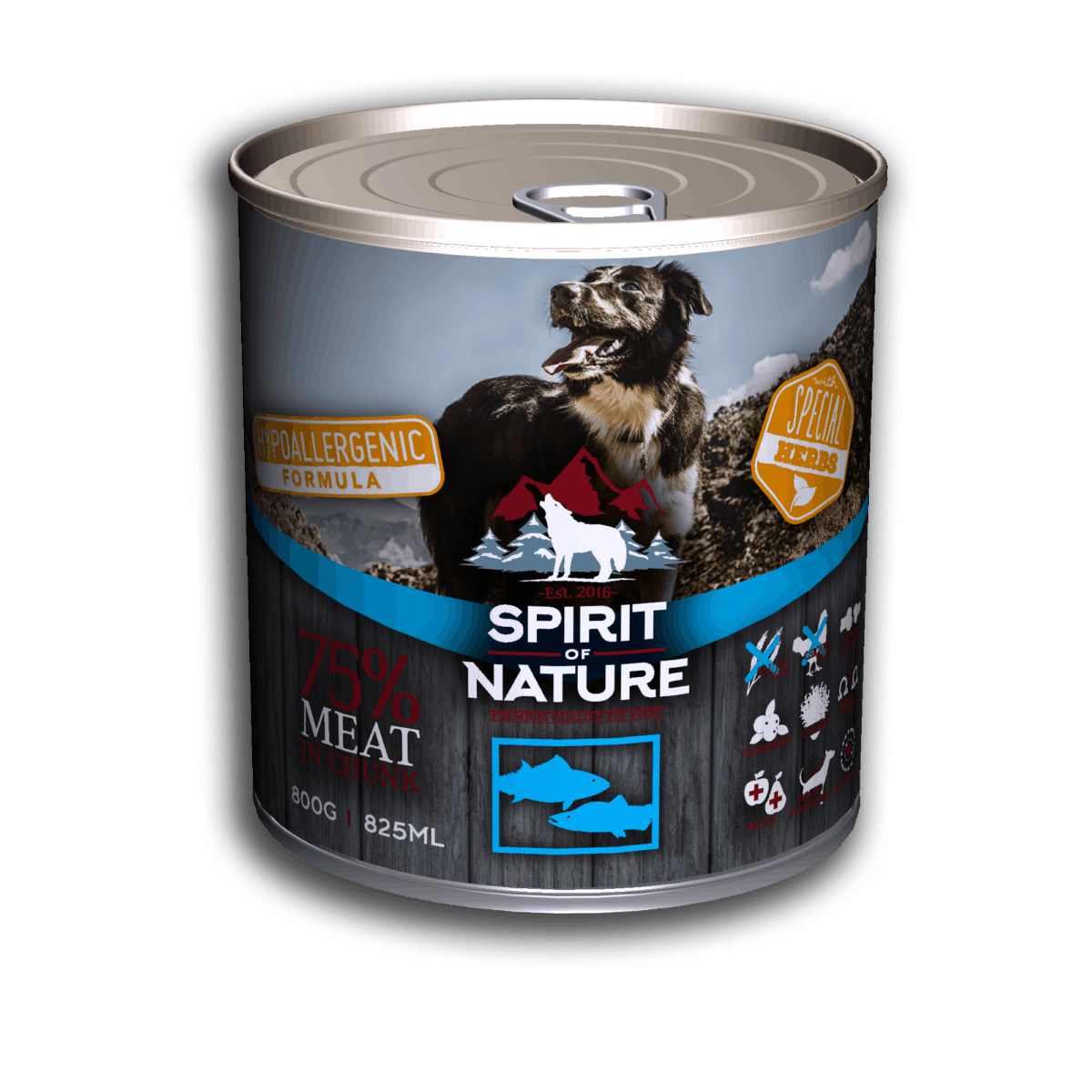 Spirit of Nature Dog konzerv Tonhallal és lazaccal