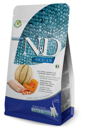 N&D Ocean tőkehal garnéla kölyök macskatáp